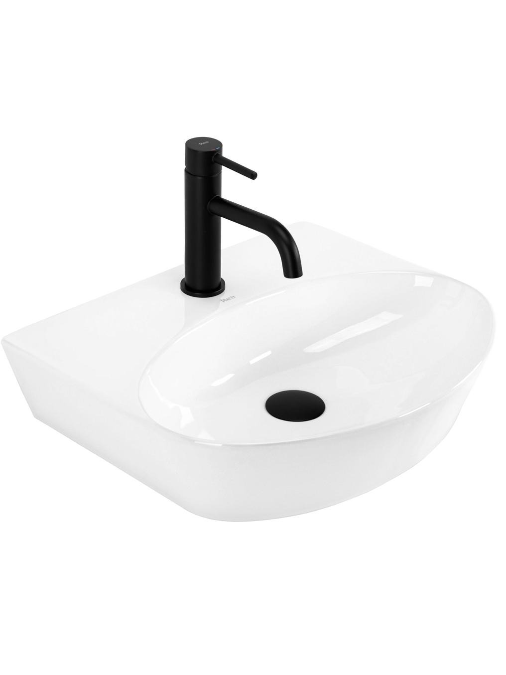 Rea Kim lavoar 59.5x45.5 cm semicircular de blat alb luciu REA-U6683
