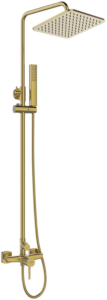 Laveo Pola set de duș perete cu duș de ploaie auriu PLA_GBKX