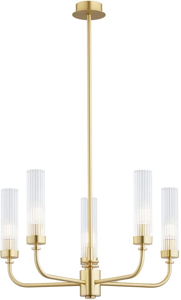 Argon Preston lampă suspendată 5x7 W alamă-transparent 2196