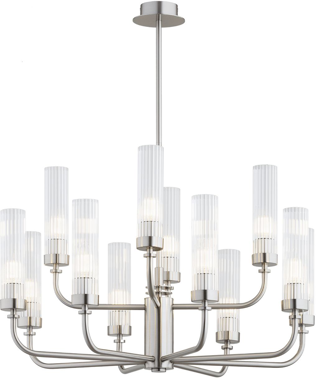 Argon Preston lampă suspendată x7 W transparent-nichel 5088