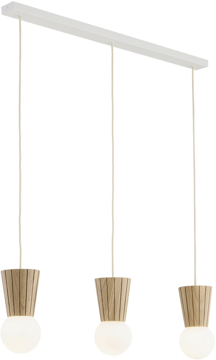 Argon Volante lampă suspendată 3x6 W lemn-opal 6357
