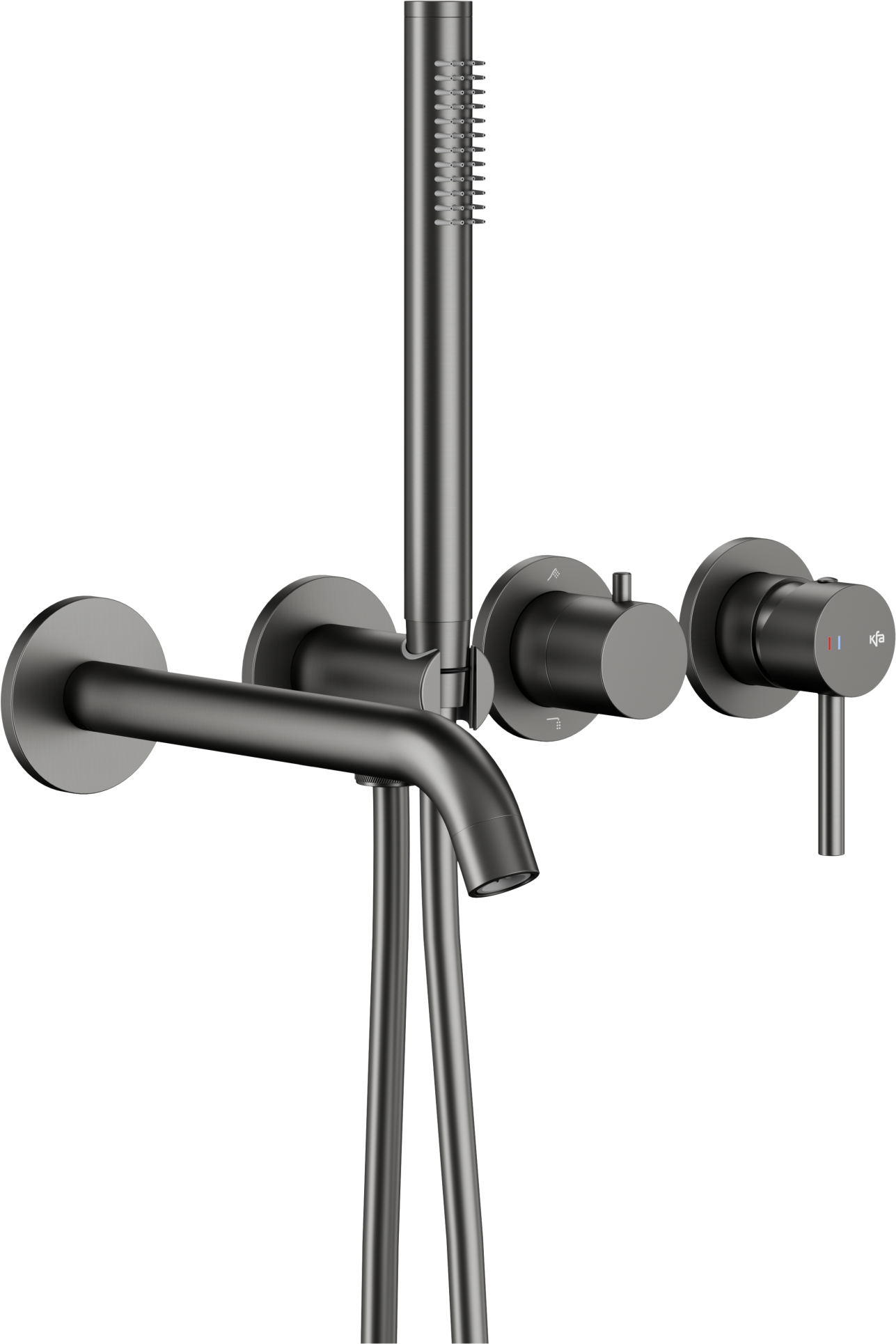 KFA Armatura Moza Gun Metal Grey baterie cadă-duș ascuns grafit 5039-411-61