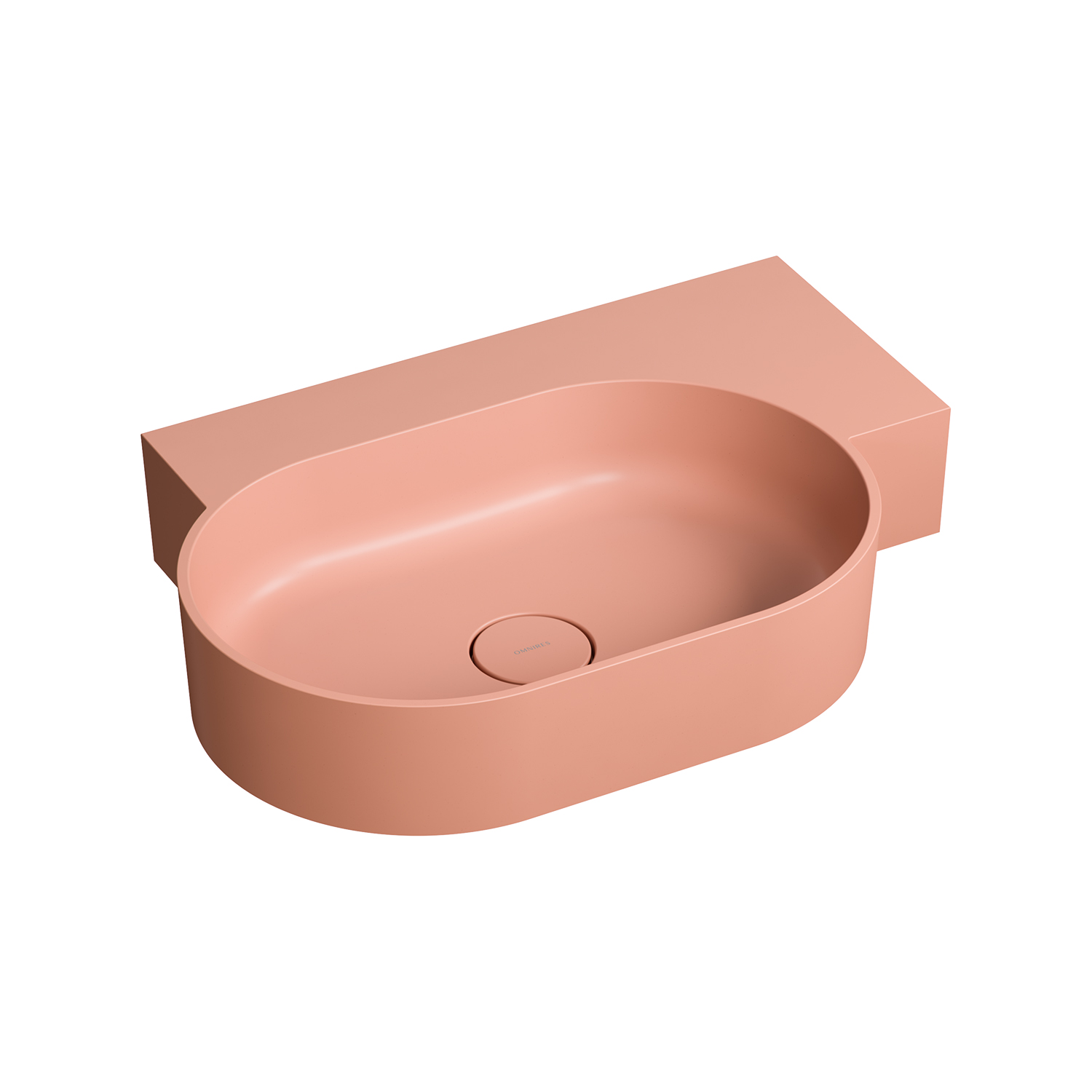 Omnires Ovo M+ lavoar 64x44 cm de colț clasică-de blat roz OVO645UWPCO