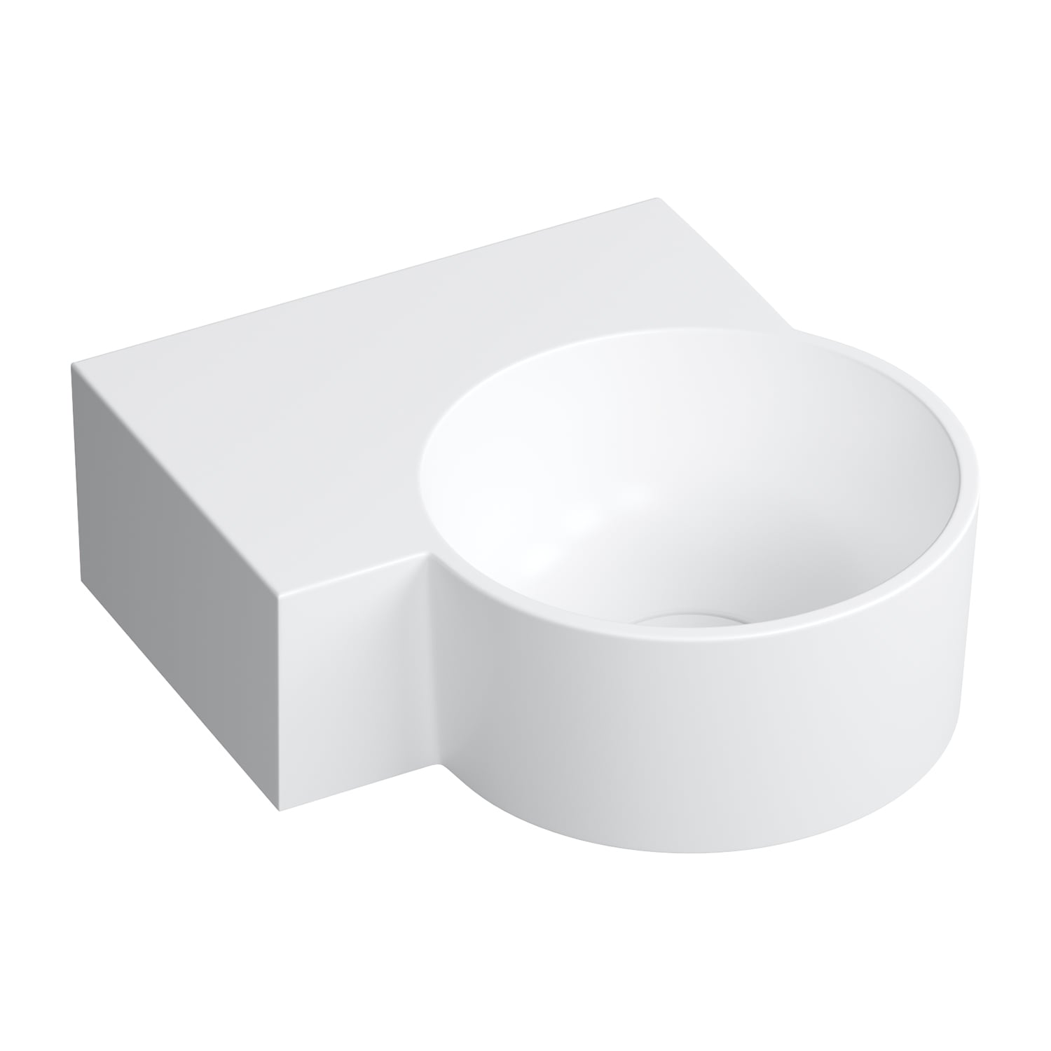 Omnires Ovo M+ lavoar 33x34 cm de colț clasică-de blat alb OVO335UWLBM