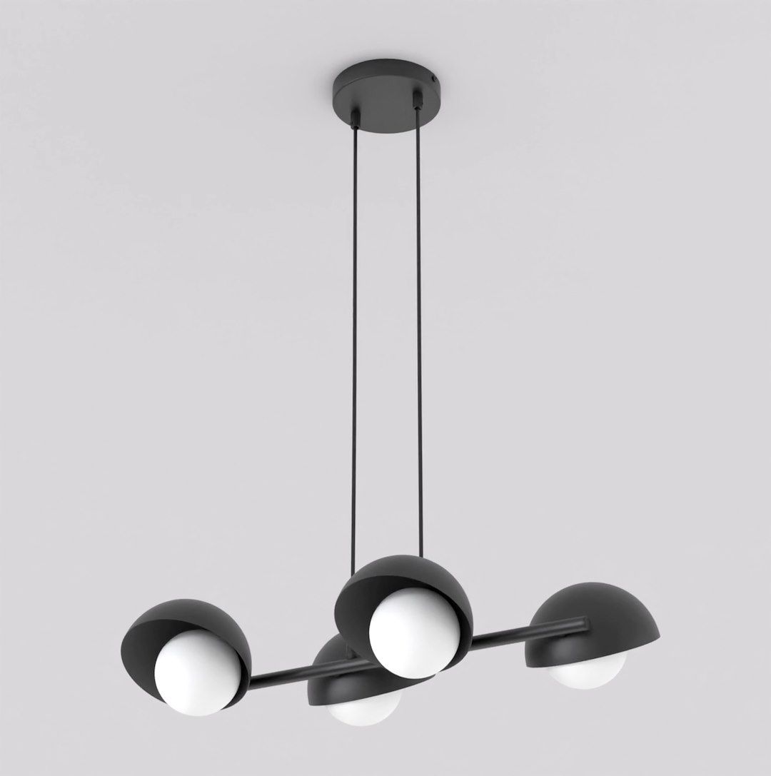 Emibig Boom lampă suspendată 4x8 W negru 1589/4