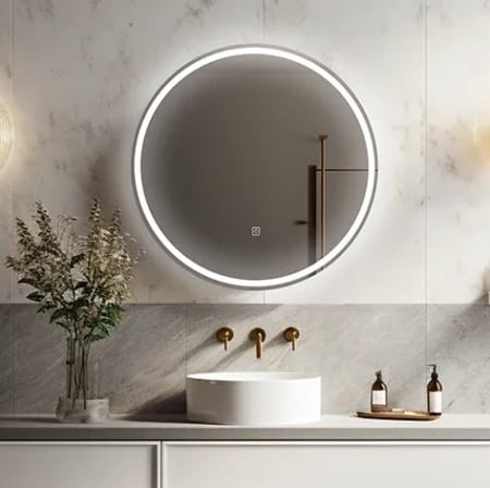 Balneo Sun oglindă 90x90 cm rotund cu iluminare cu covoraș de încălzire L0101020404-4