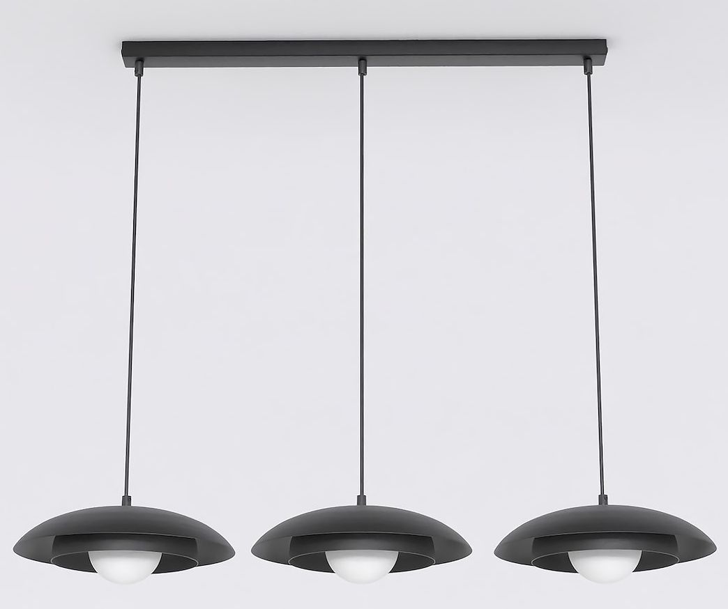 Emibig Skin lampă suspendată 3x8 W negru 1603/3