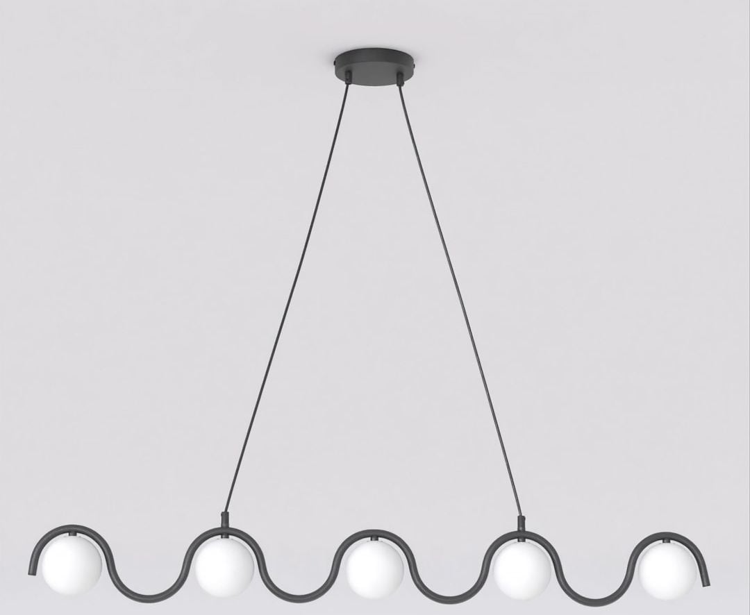 Emibig Sinus lampă suspendată 5x8 W negru 1582/5