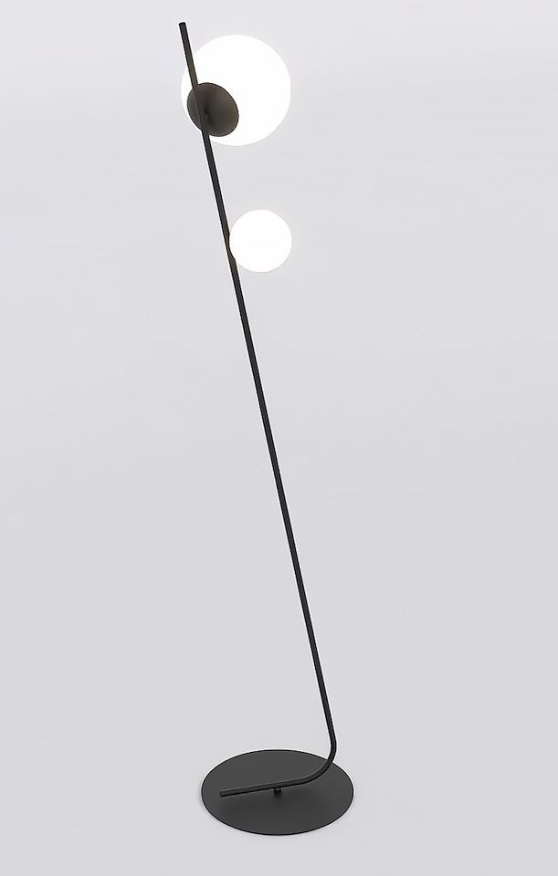 Emibig Tatu lampă de podea 2x8 W negru 1504/LP2