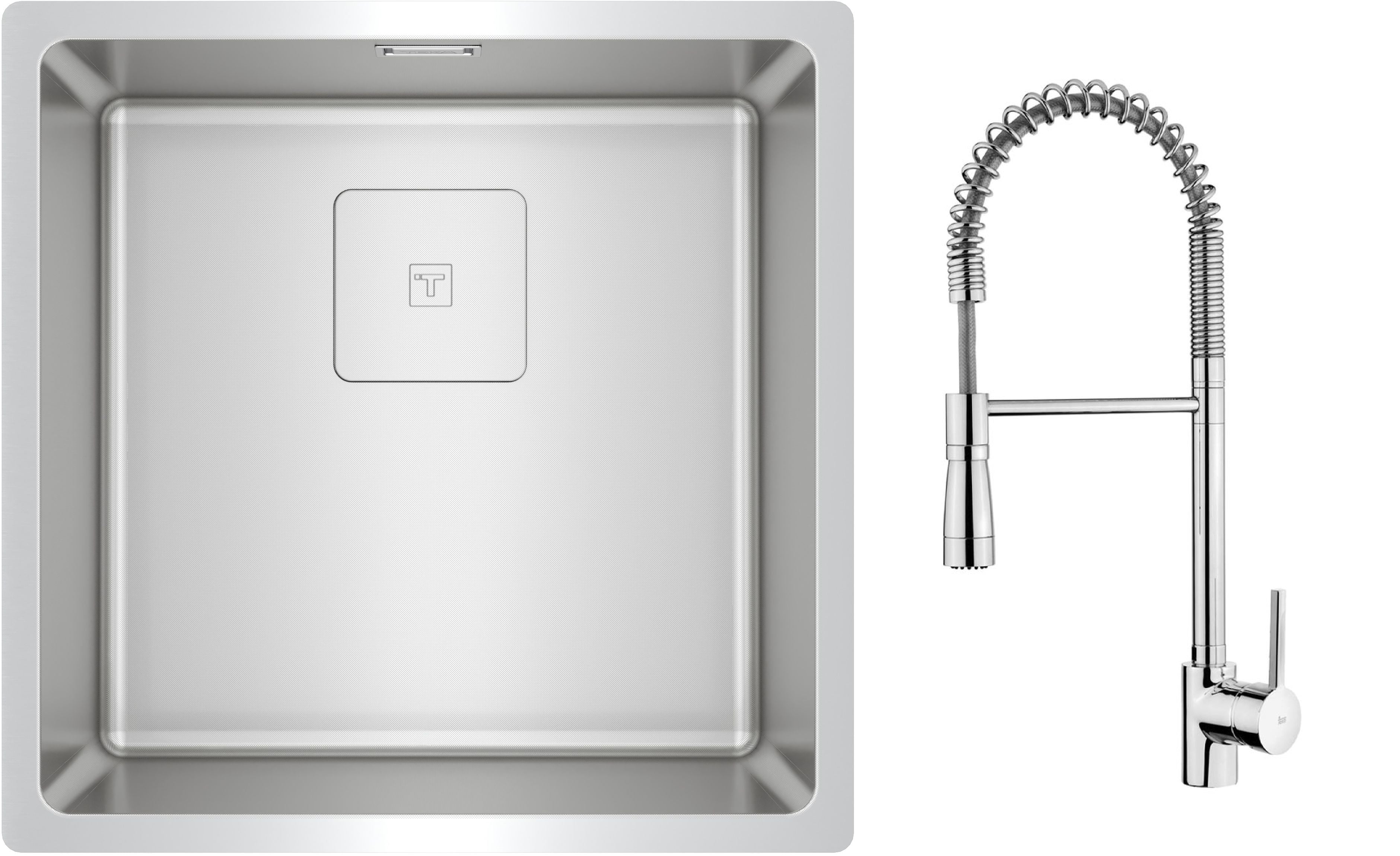 Set chiuveta din otel Teka Flexlinea 115000053, baterie bucătărie Teka ARK 239391200