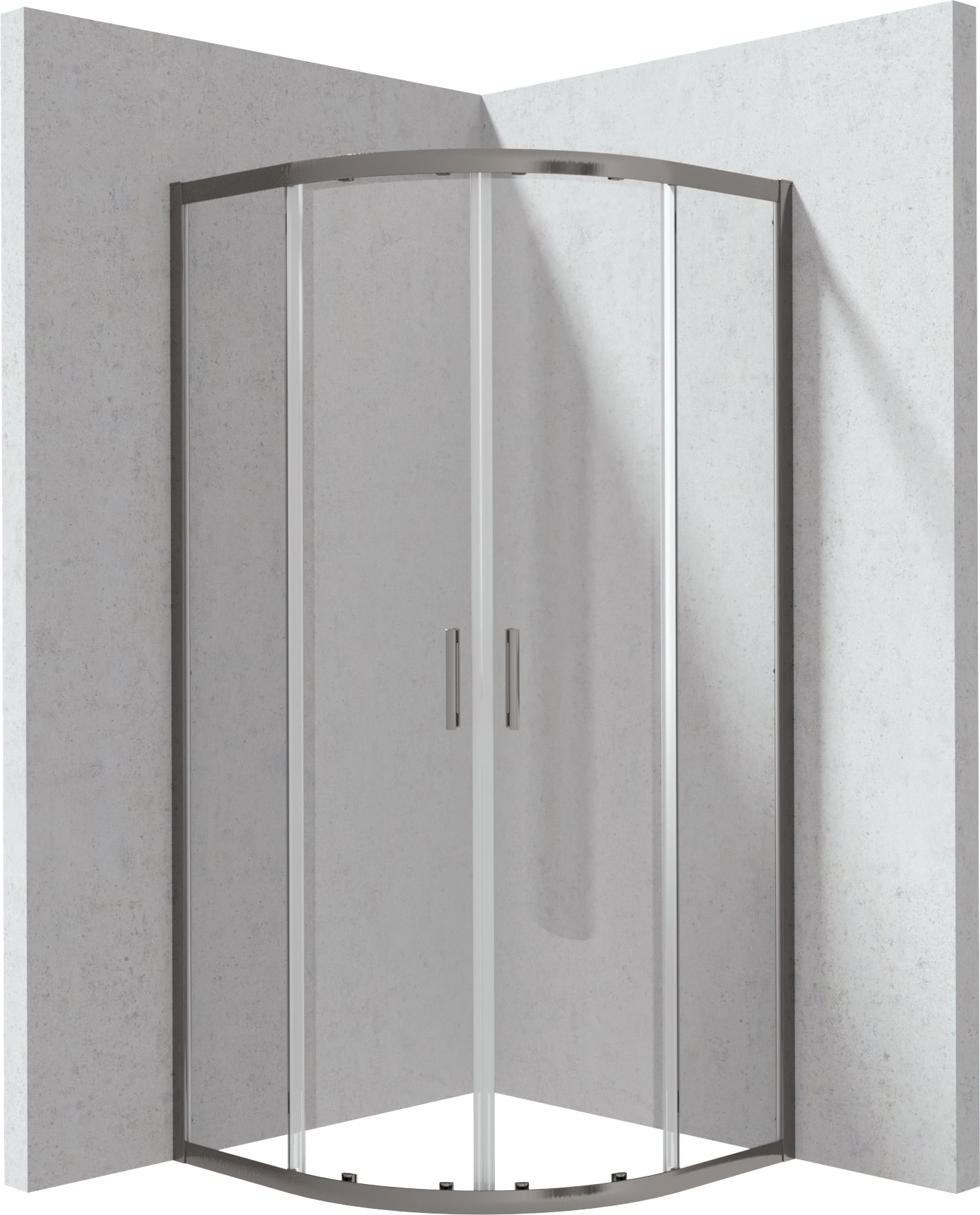 Deante Funkia Evo cabină de duș 90x90 cm semicircular grafit /sticlă transparentă KYP_D099P