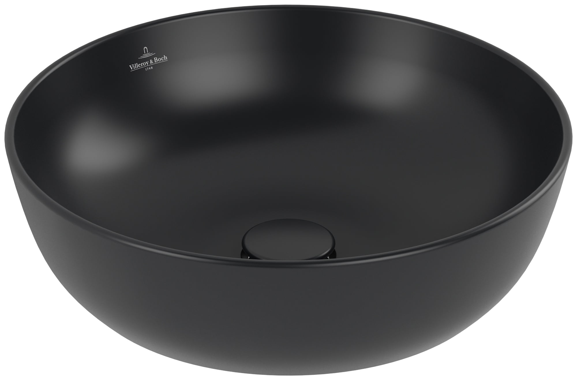 Villeroy & Boch Artis lavoar 43x43 cm rotund de blat negru 417943R7