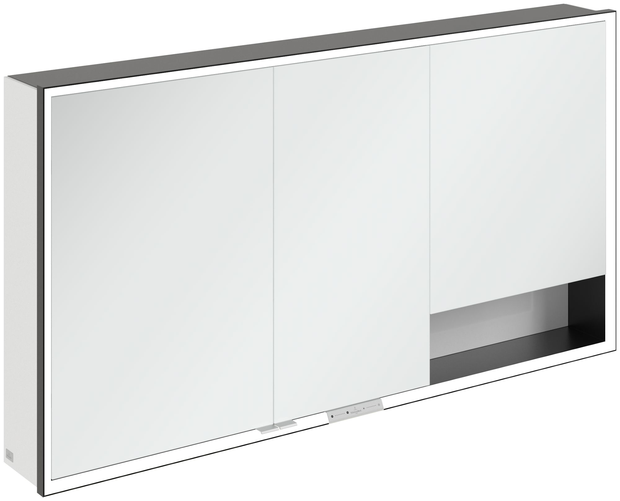 Villeroy & Boch My View+ dulap 140x16.8x75 cm cu oglinda alb-negru B48114VE