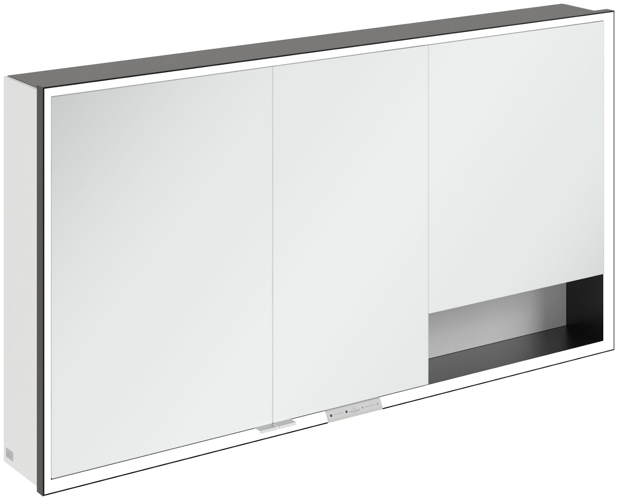 Villeroy & Boch My View+ dulap 140x16.8x75 cm cu oglinda alb-negru B48114VF