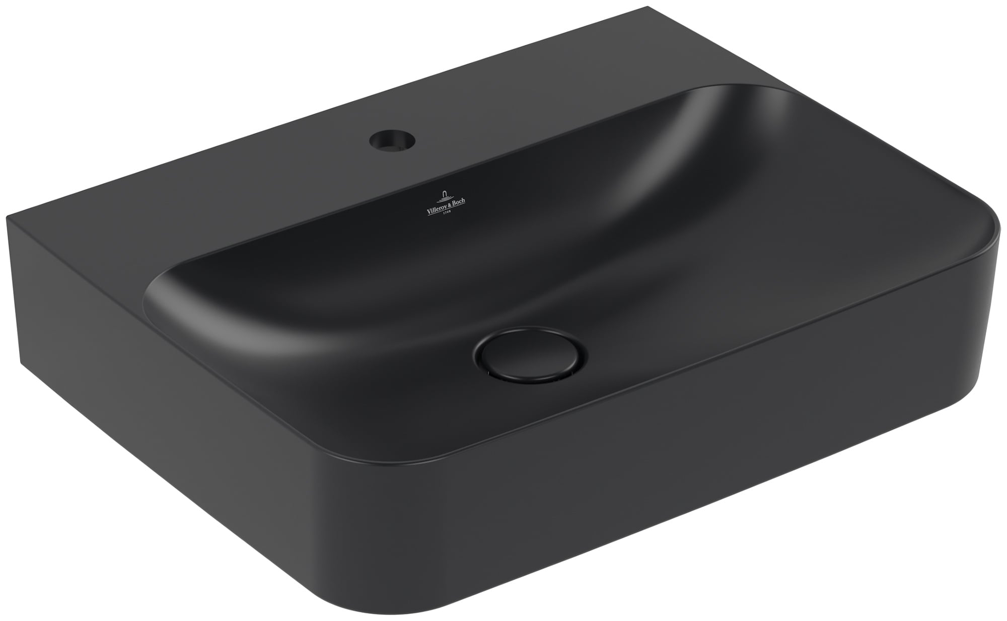 Villeroy & Boch Finion lavoar 60x47 cm dreptunghiular clasică-mobilier negru 41686CR7
