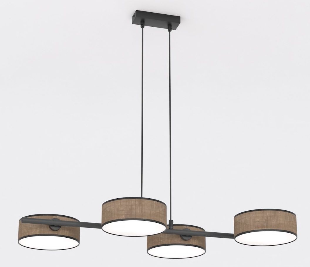 Emibig Drumz lampă suspendată 4x10 W maro 1563/4