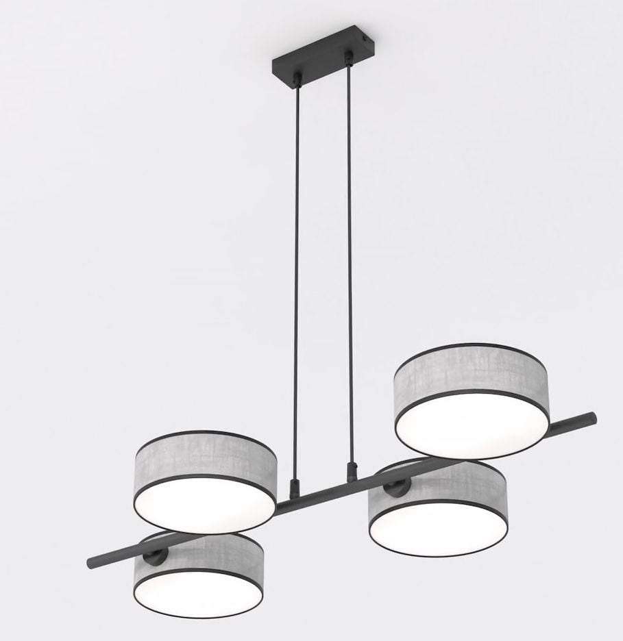 Emibig Drumz lampă suspendată 4x10 W gri/frasin 1564/4