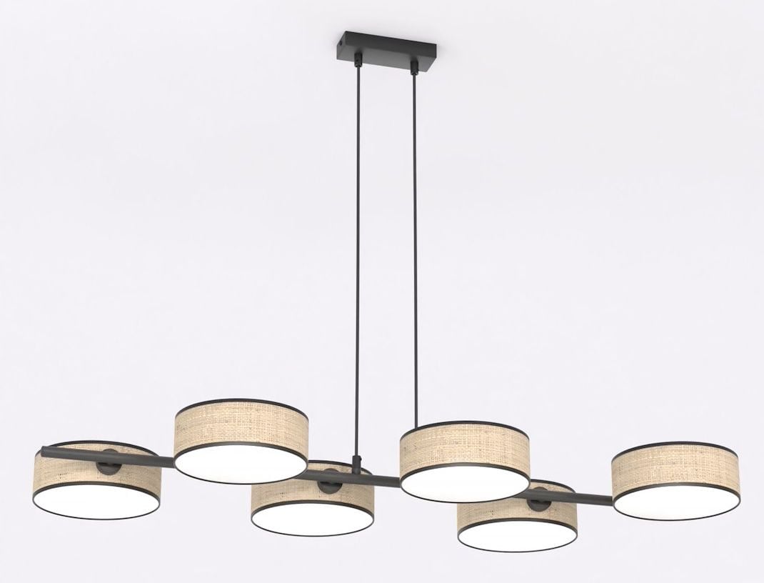 Emibig Drumz lampă suspendată 6x10 W bej 1565/6