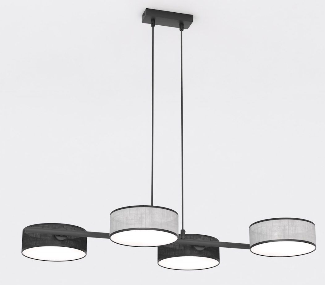 Emibig Drumz lampă suspendată 4x10 W negru-gri/frasin 1567/4