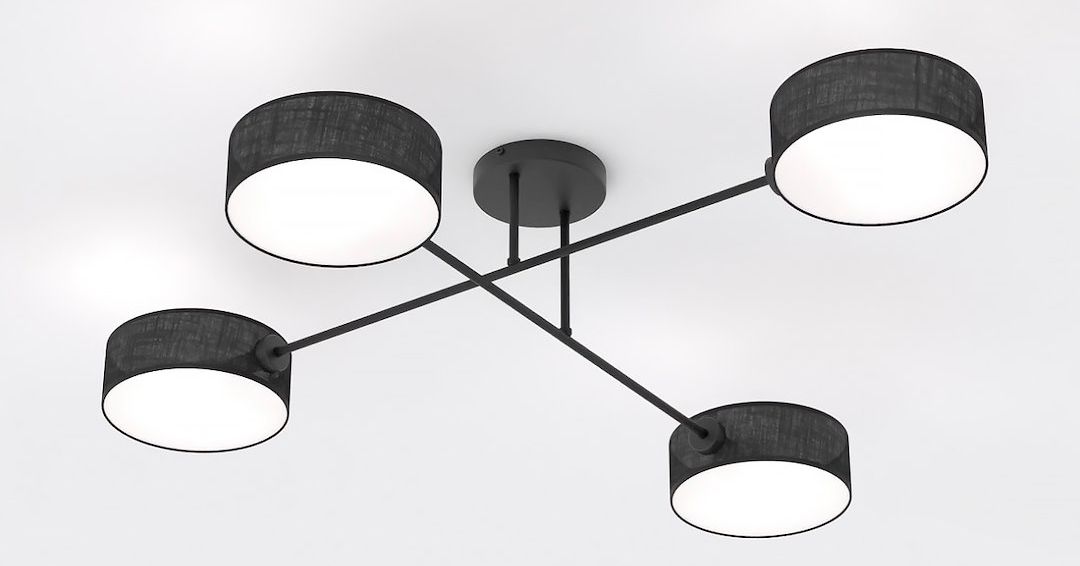 Emibig Maga lampă de tavan 4x10 W negru 1568/4