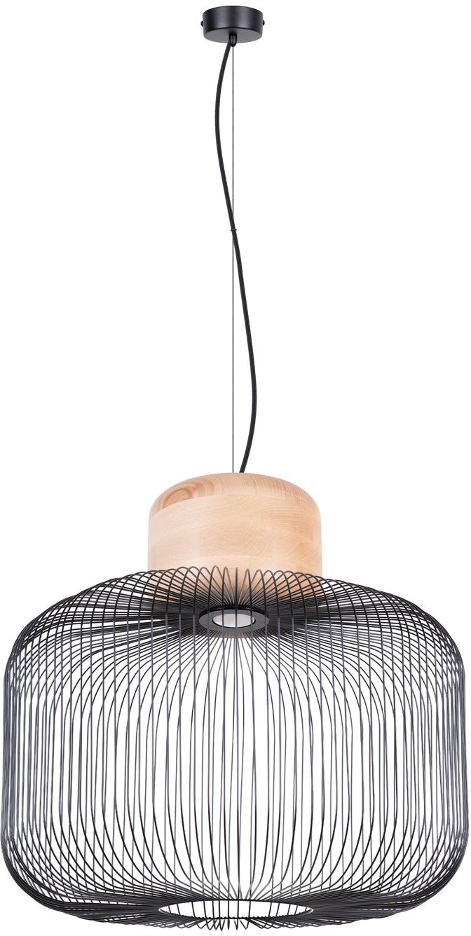 Sollux Lighting Gabbia lampă suspendată 1x16 W negru SL.1848
