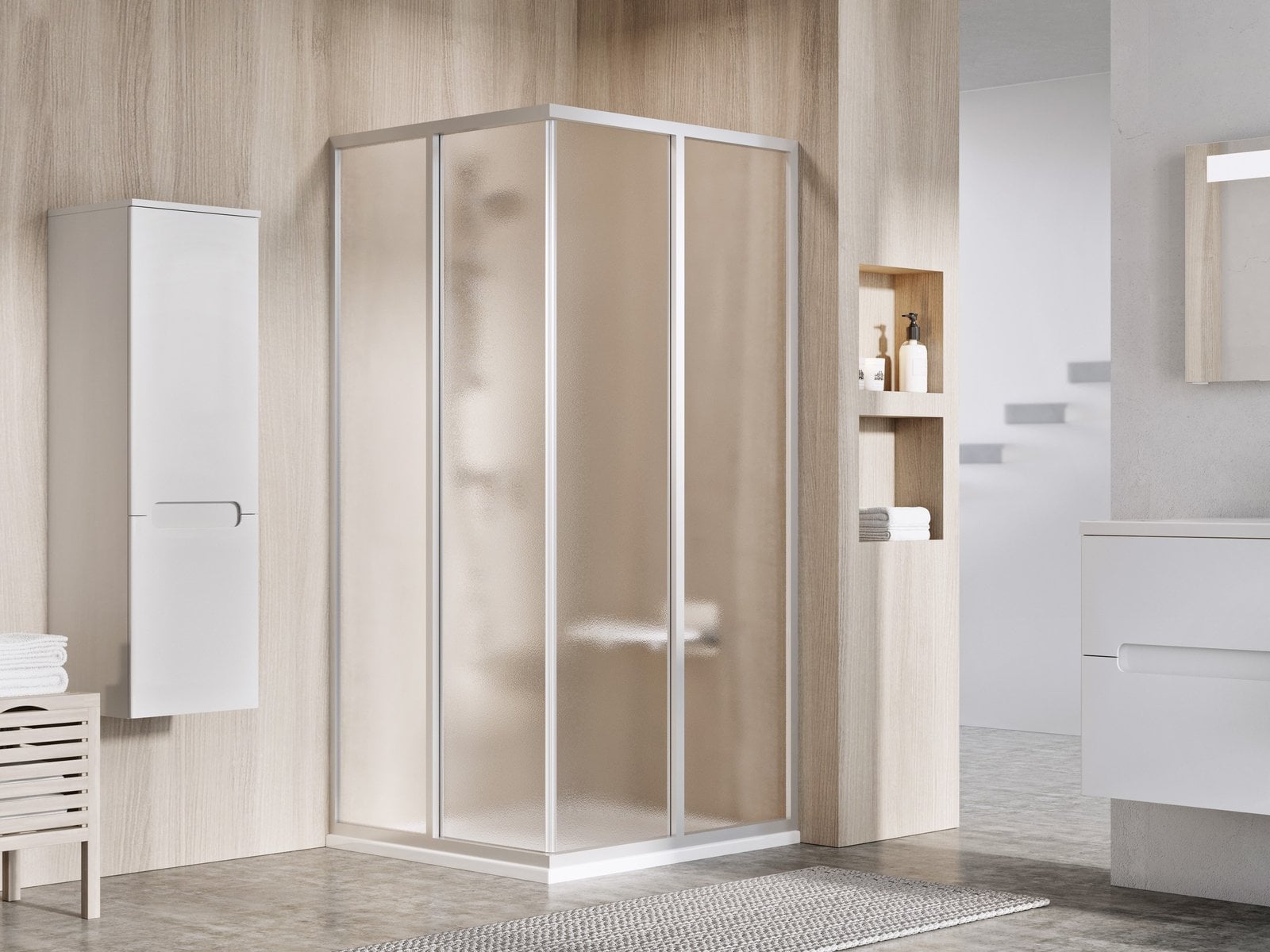 Ravak Supernova cabină de duș 80x80 cm pătrat satin mat/ 14V40UO2ZGS