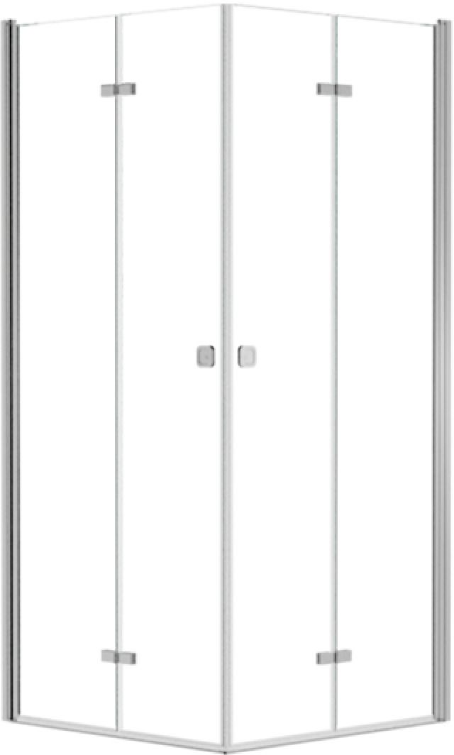 Besco Exo-H cabină de duș 90x90 cm pătrat crom luciu/sticlă transparentă KEH-90-195