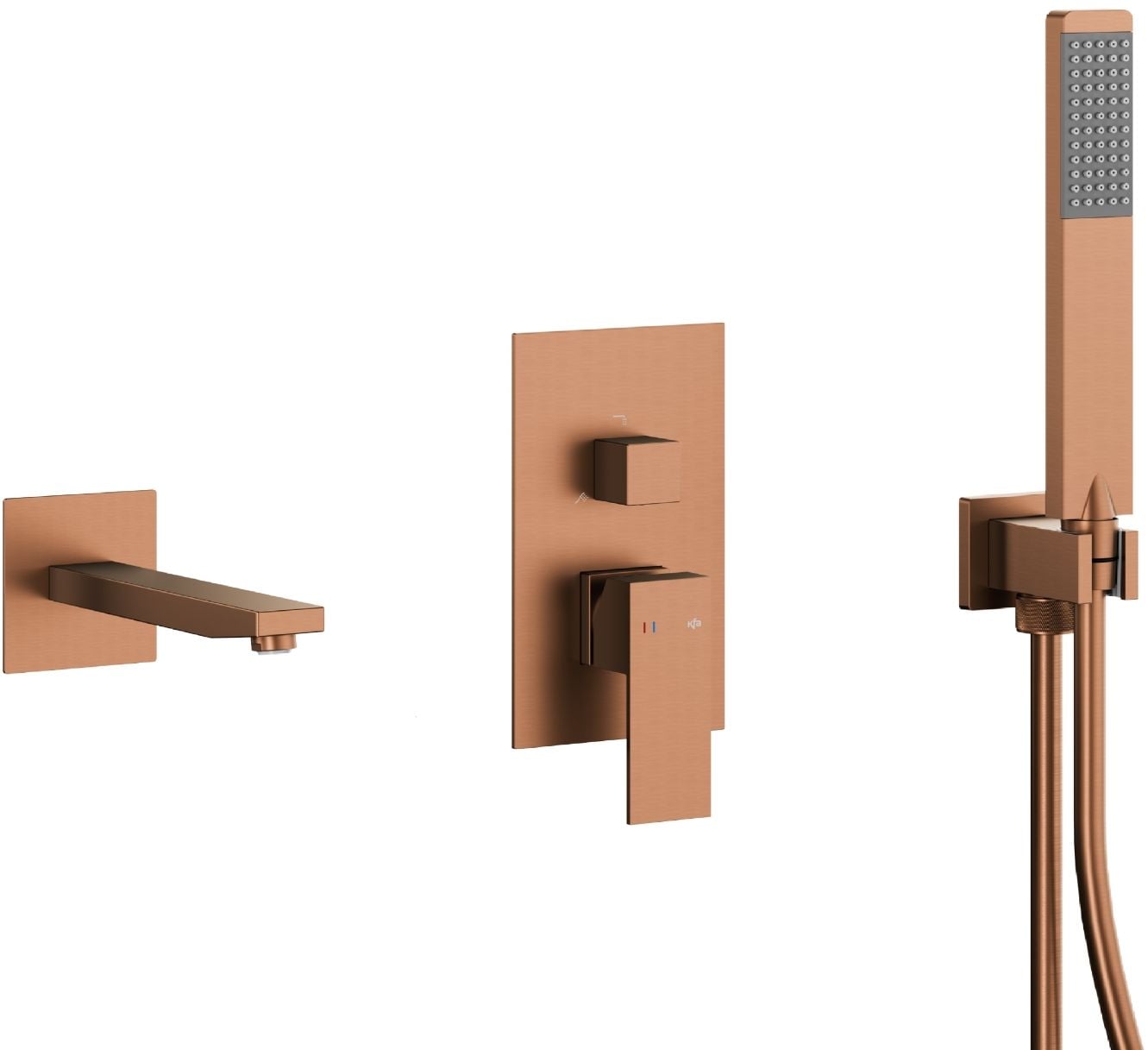 KFA Armatura Logon Brushed Rose Gold set cadă și duș ascuns cupru 5139-401-34
