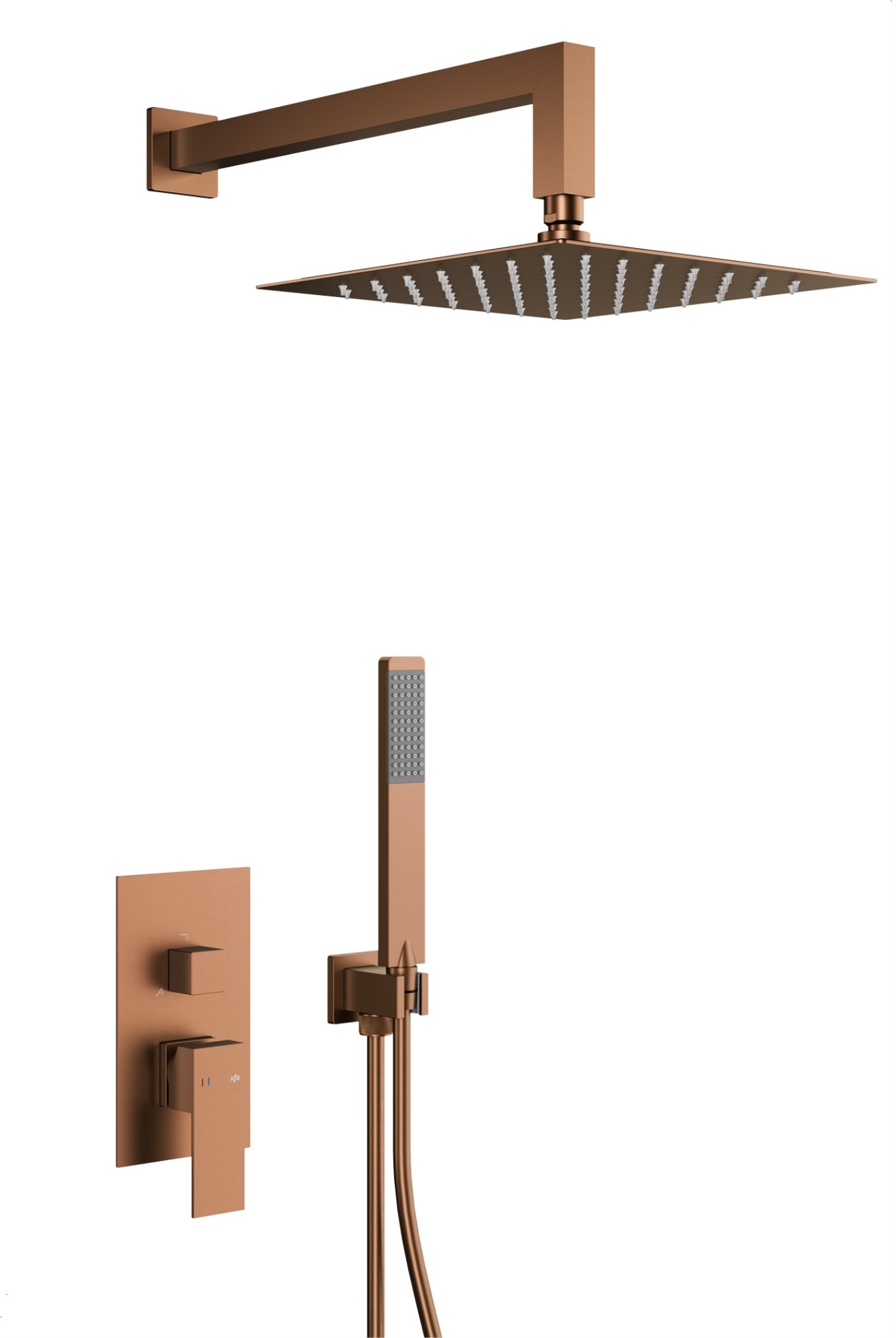 KFA Armatura Logon Brushed Rose Gold set de duș ascuns cu duș de ploaie cupru 5139-501-34