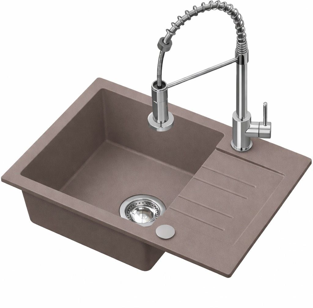 Ruvetti Cooksy Chef chiuveta cu baterie bej/oțel LPCC6244BESE