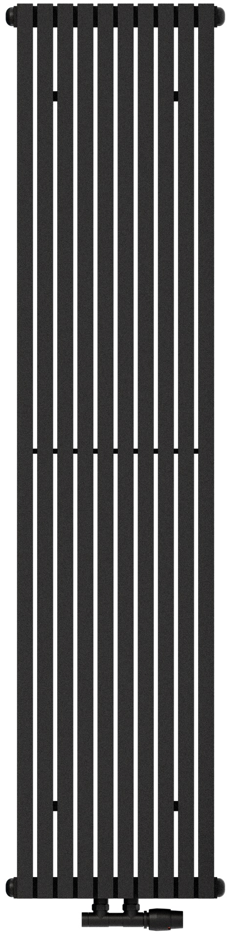 AG Evo Line Eterna Duo calorifer de cameră 180x35.1 cm podłączenie inferior negru AG.ETVD.180.35.9005T