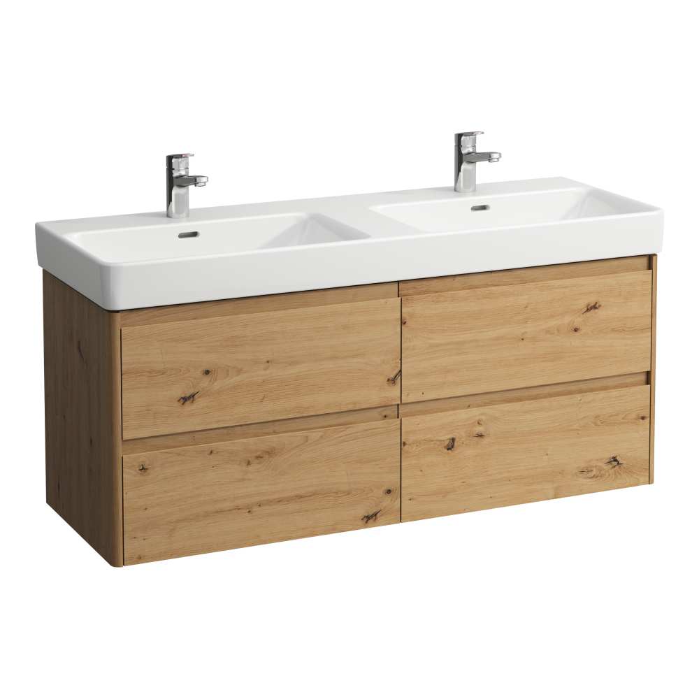 Laufen Base 2.0 dulap 127x44.5x51.5 cm sub chiuveta pe perete stejar H4113341082671