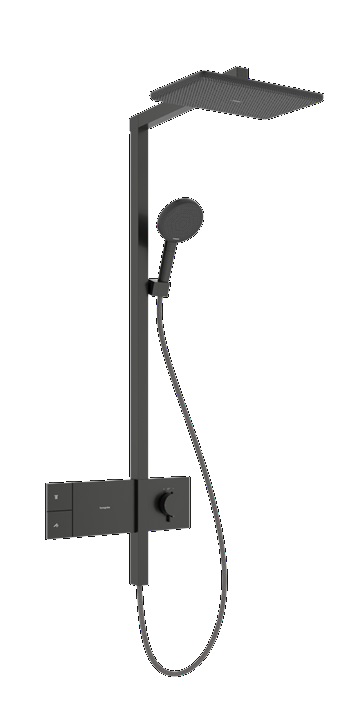 Hansgrohe Raindance Alive Q set de duș perete cu termostat cu duș de ploaie crom-negru 24580340