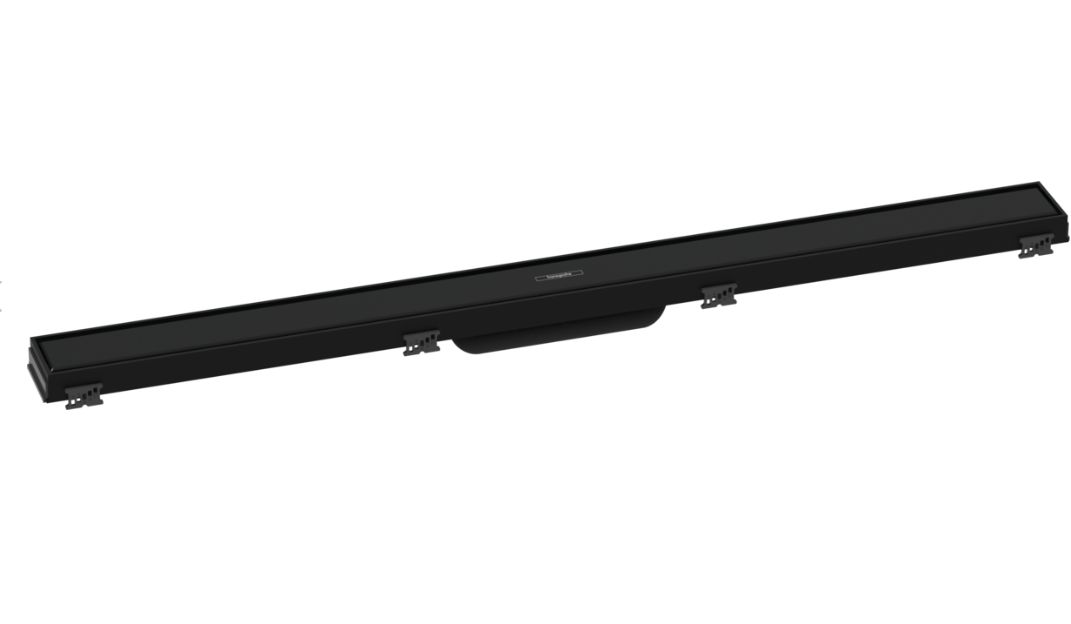 Set element exterior rigolă Hansgrohe RainDrain Match 56040670, set de montare Hansgrohe uBox Universal 56019180
