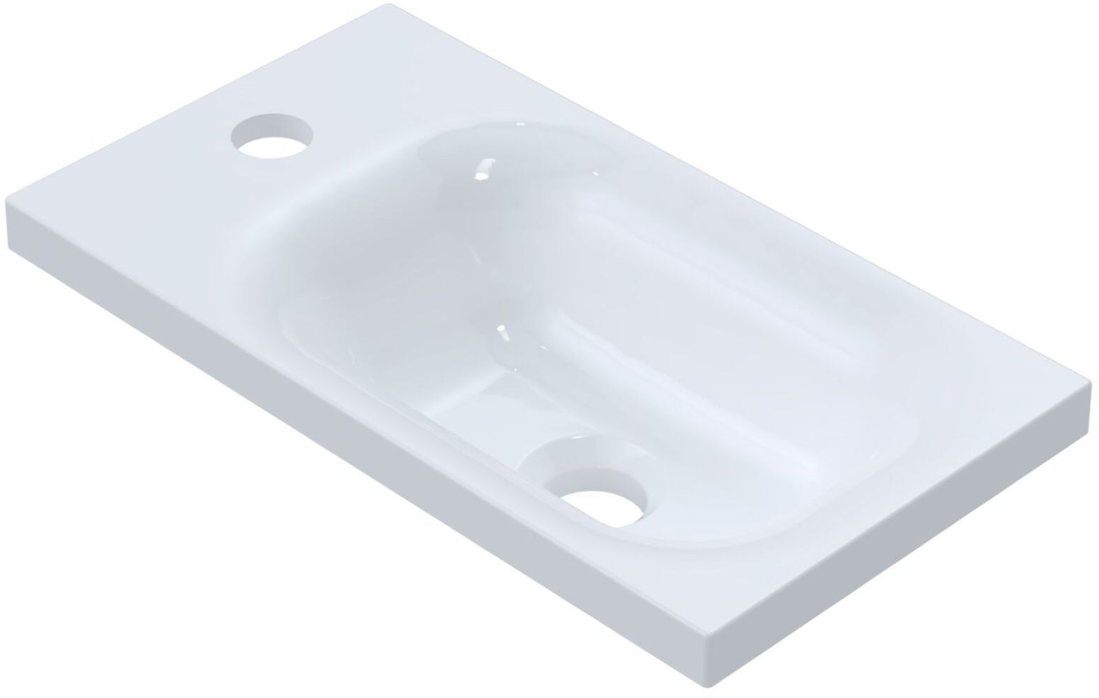 Ruvetti Misti lavoar 40x22 cm dreptunghiular mobilier alb DOL_MI4022