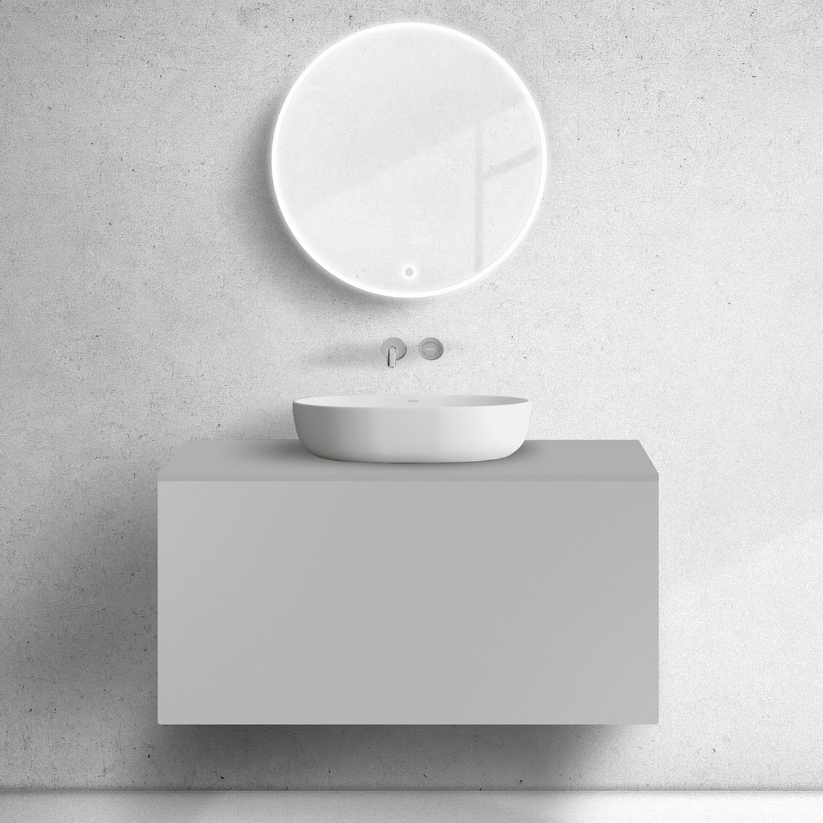 Set dulap Oltens Lun 60034900, blat Oltens Lun 63026900