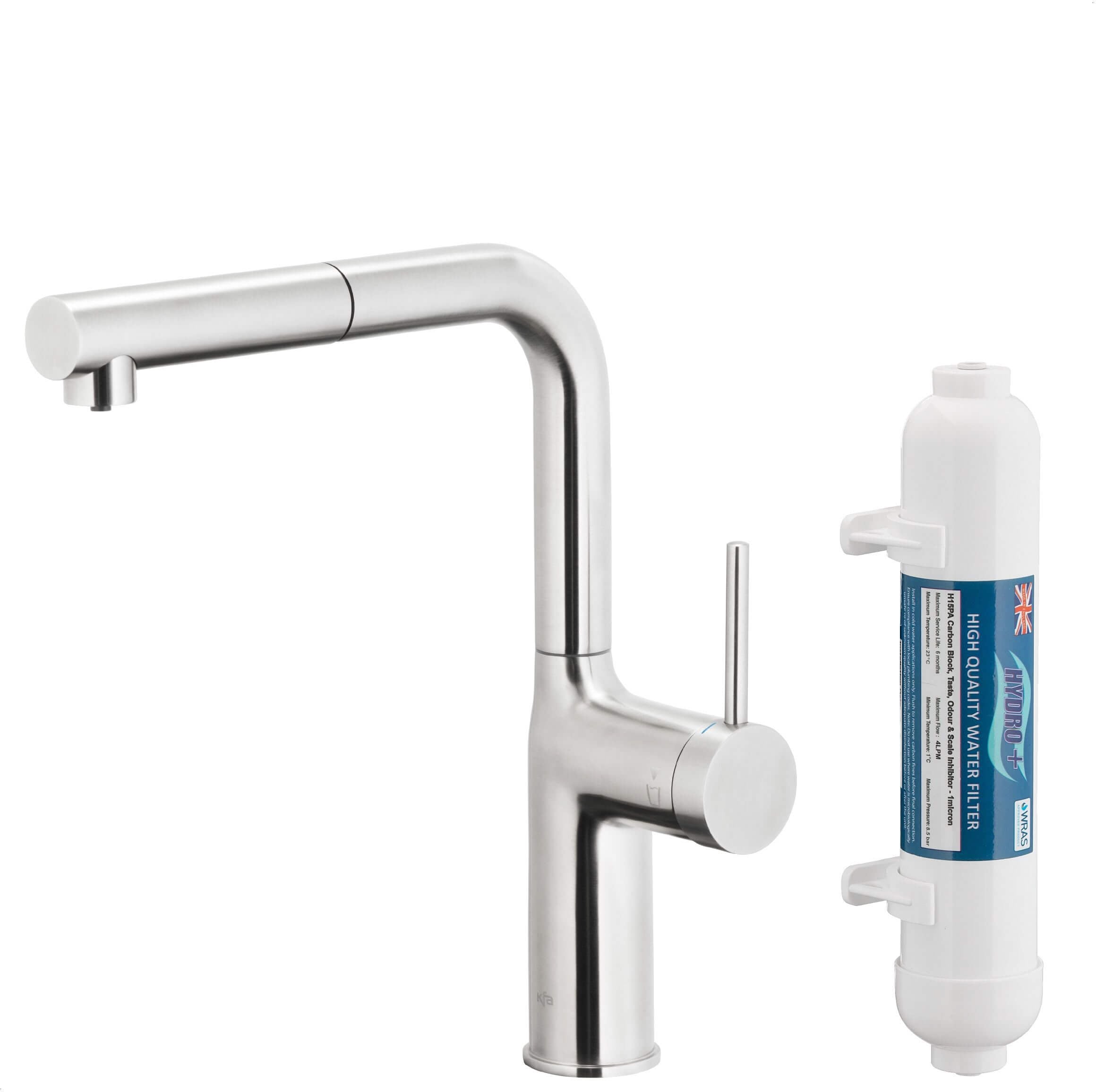 KFA Armatura Duero Pure Move baterie de bucatarie cu filtru pe picior inox 6623-422-22