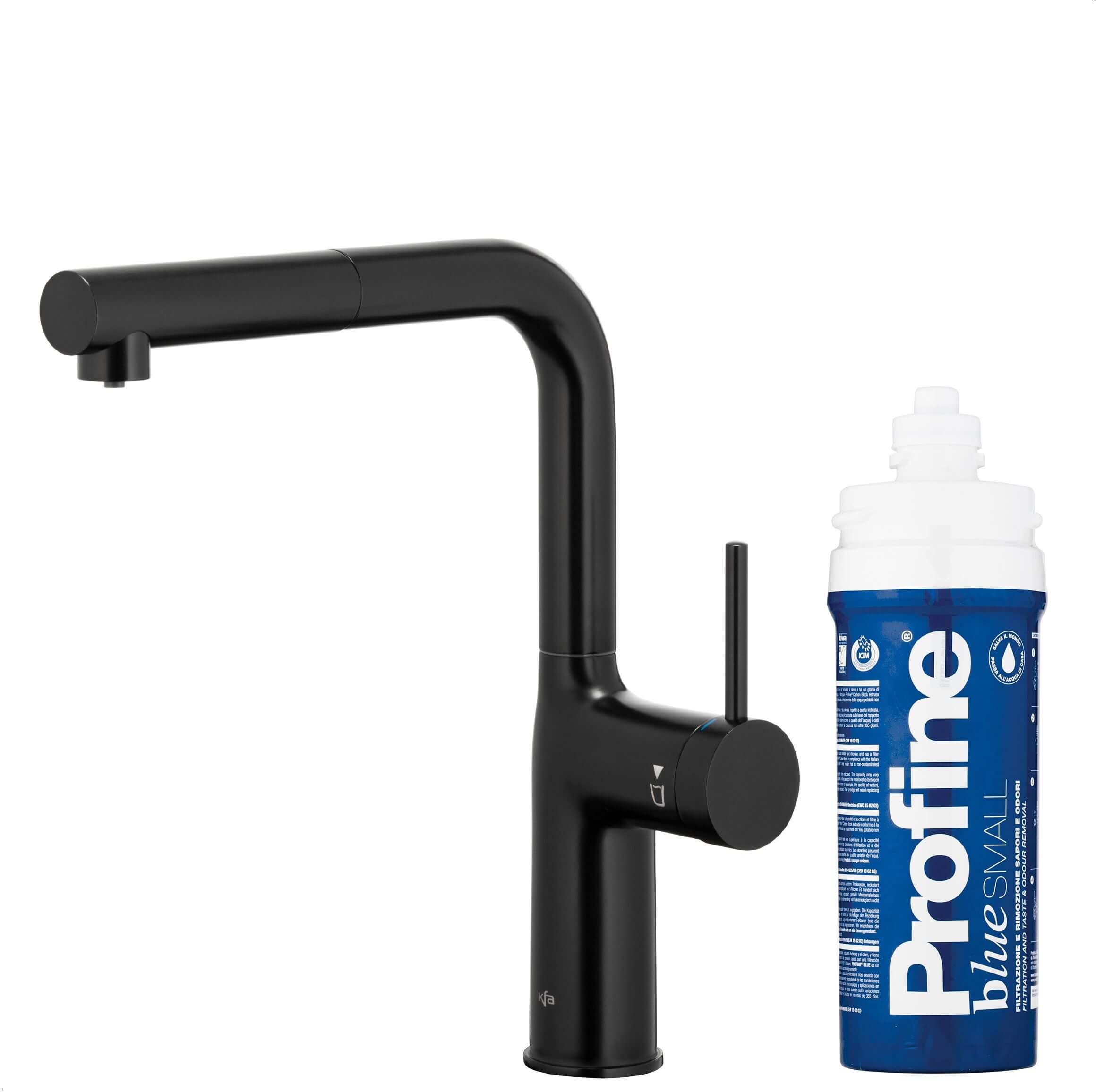 KFA Armatura Duero Pure Move baterie de bucatarie cu filtru pe picior negru 6623-423-81