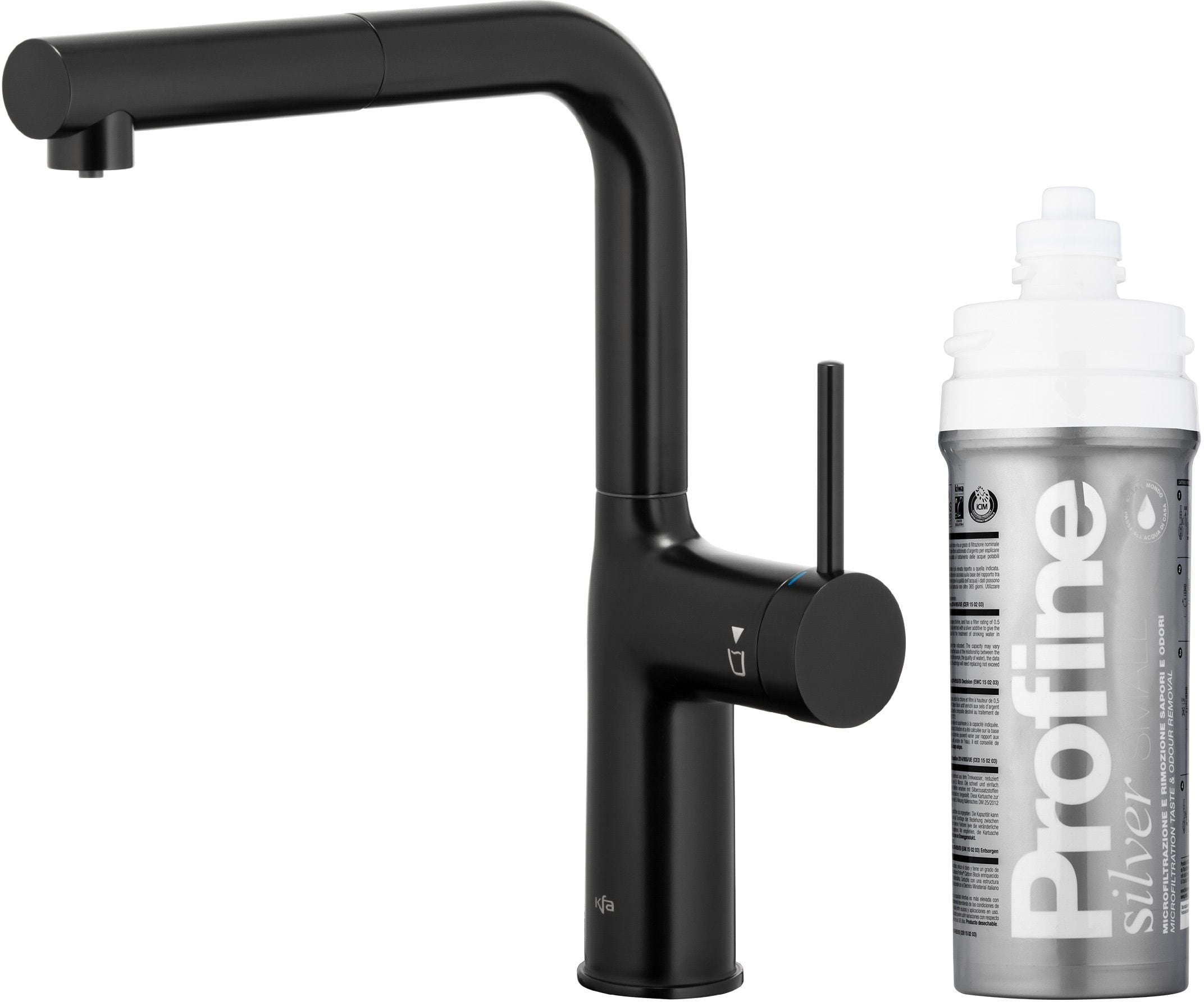 KFA Armatura Duero Pure Move baterie de bucatarie cu filtru pe picior negru 6623-424-81