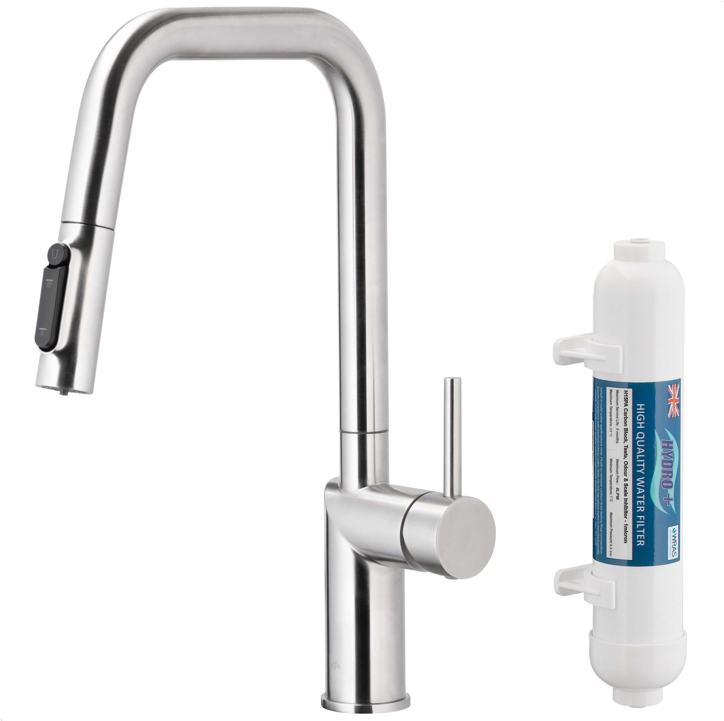 KFA Armatura Duero Pure Style baterie de bucatarie cu filtru pe picior inox 6623-312-22