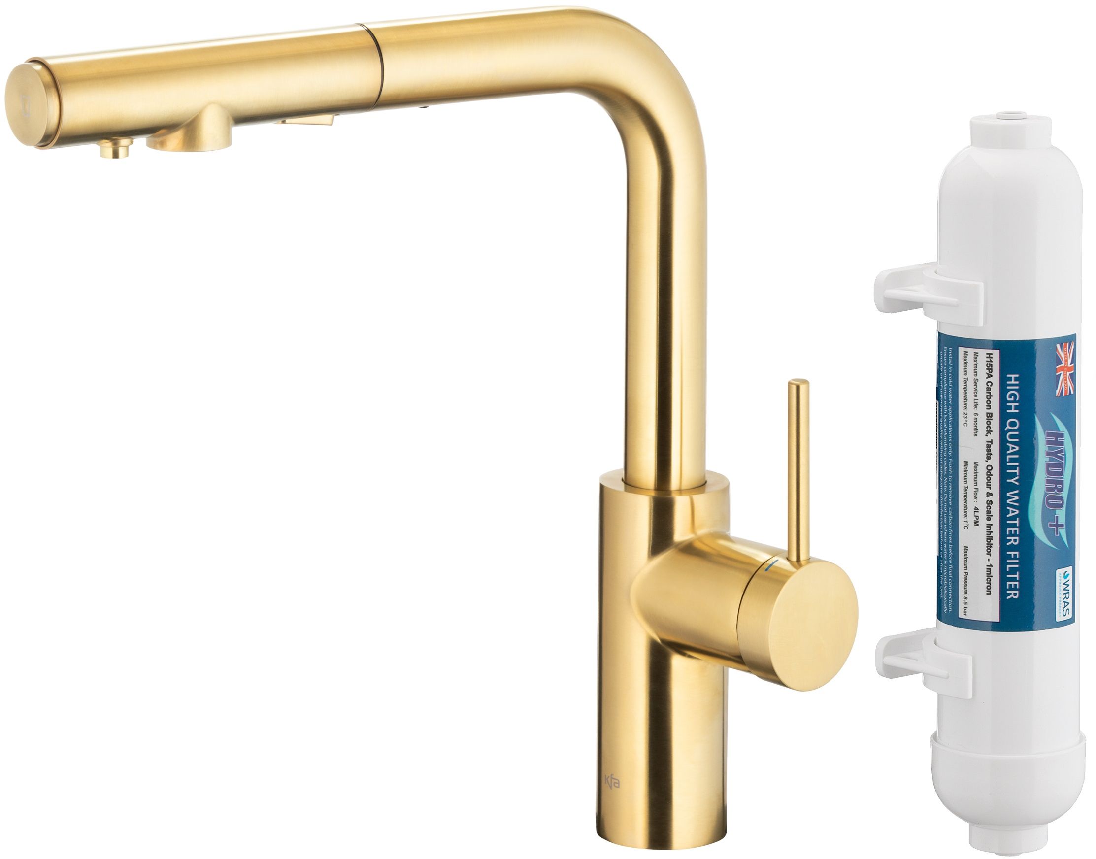 KFA Armatura Duero Pure Basic baterie de bucatarie cu filtru pe picior aur/aur vechi 6623-112-39