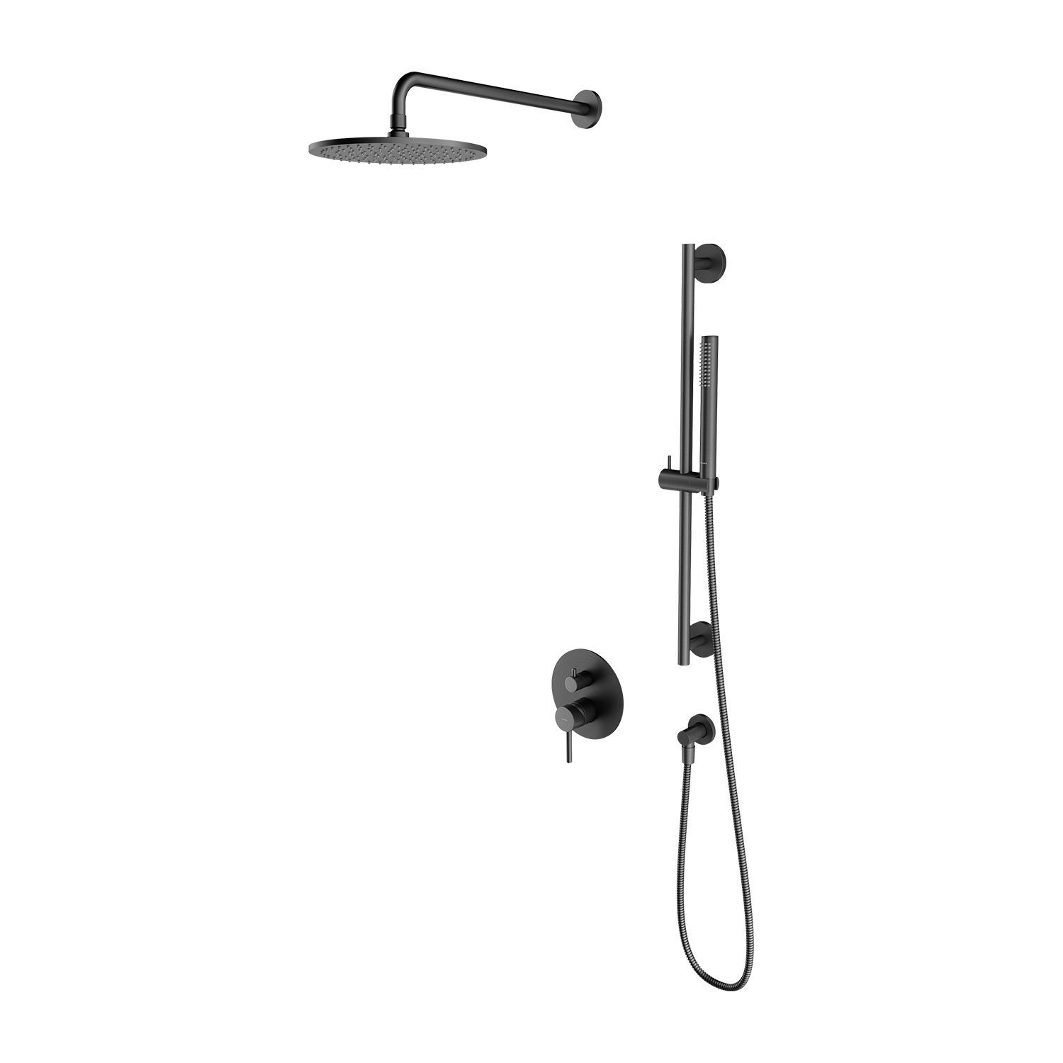 Omnires Y set de duș ascuns cu duș de ploaie grafit SYSY47GR
