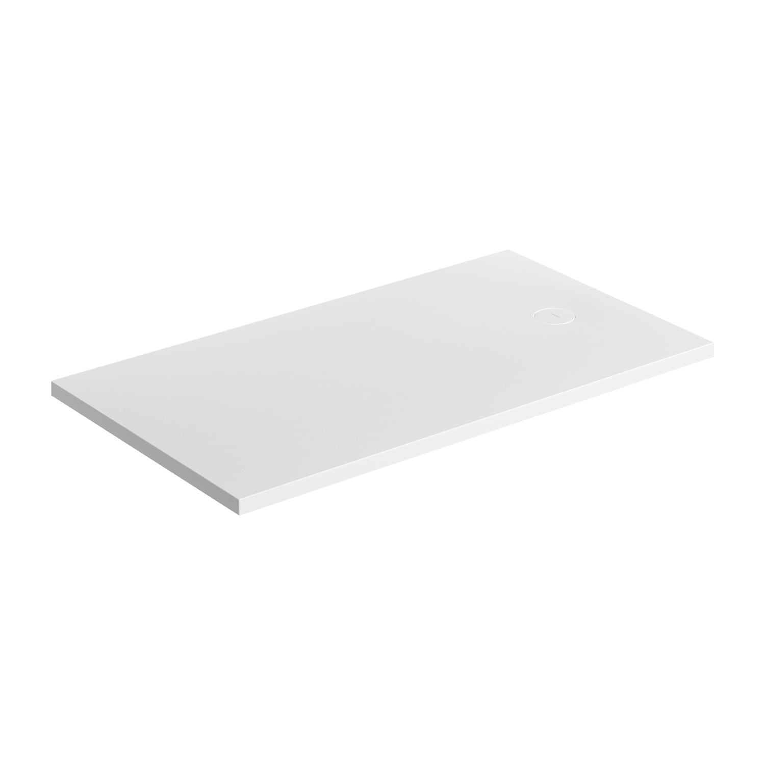 Omnires Aquarock cădiță de duș dreptunghiulară + capac mascare 160x90 cm alb AQUAROCK90-160BM