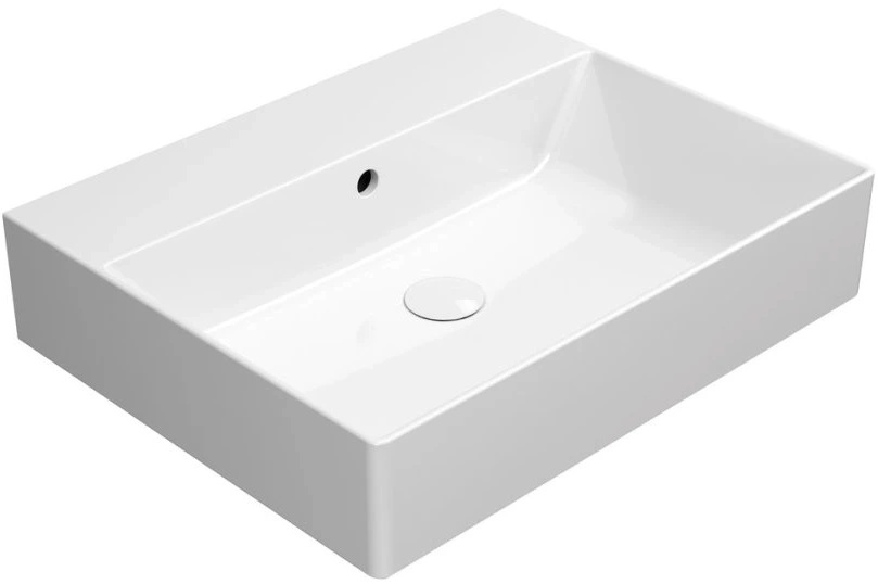 GSI Kube X lavoar 60x47 cm dreptunghiular clasică-de blat alb luciu 9431011