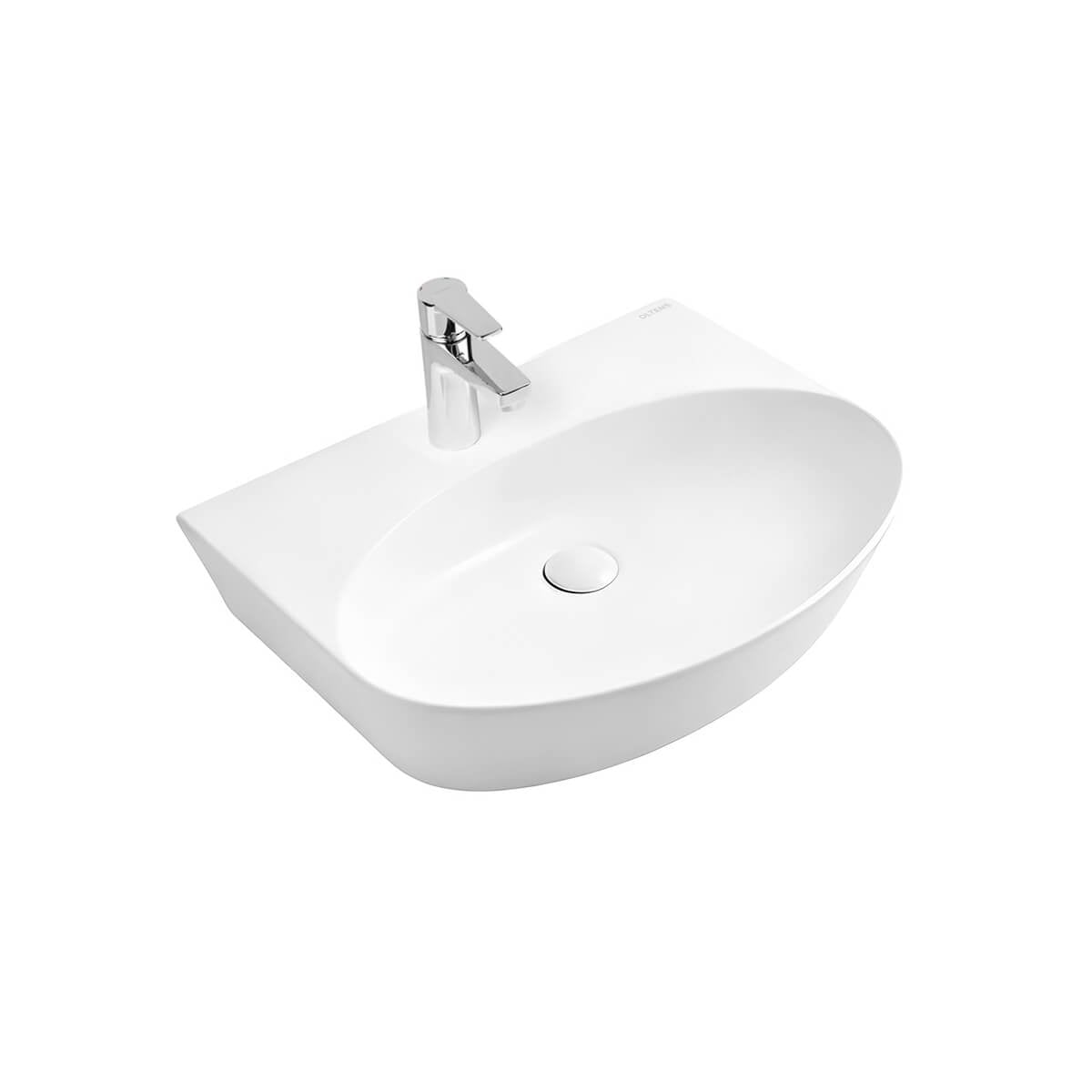 Oltens Luma lavoar 45.5x38.5 cm ovale clasică alb luciu 41006000