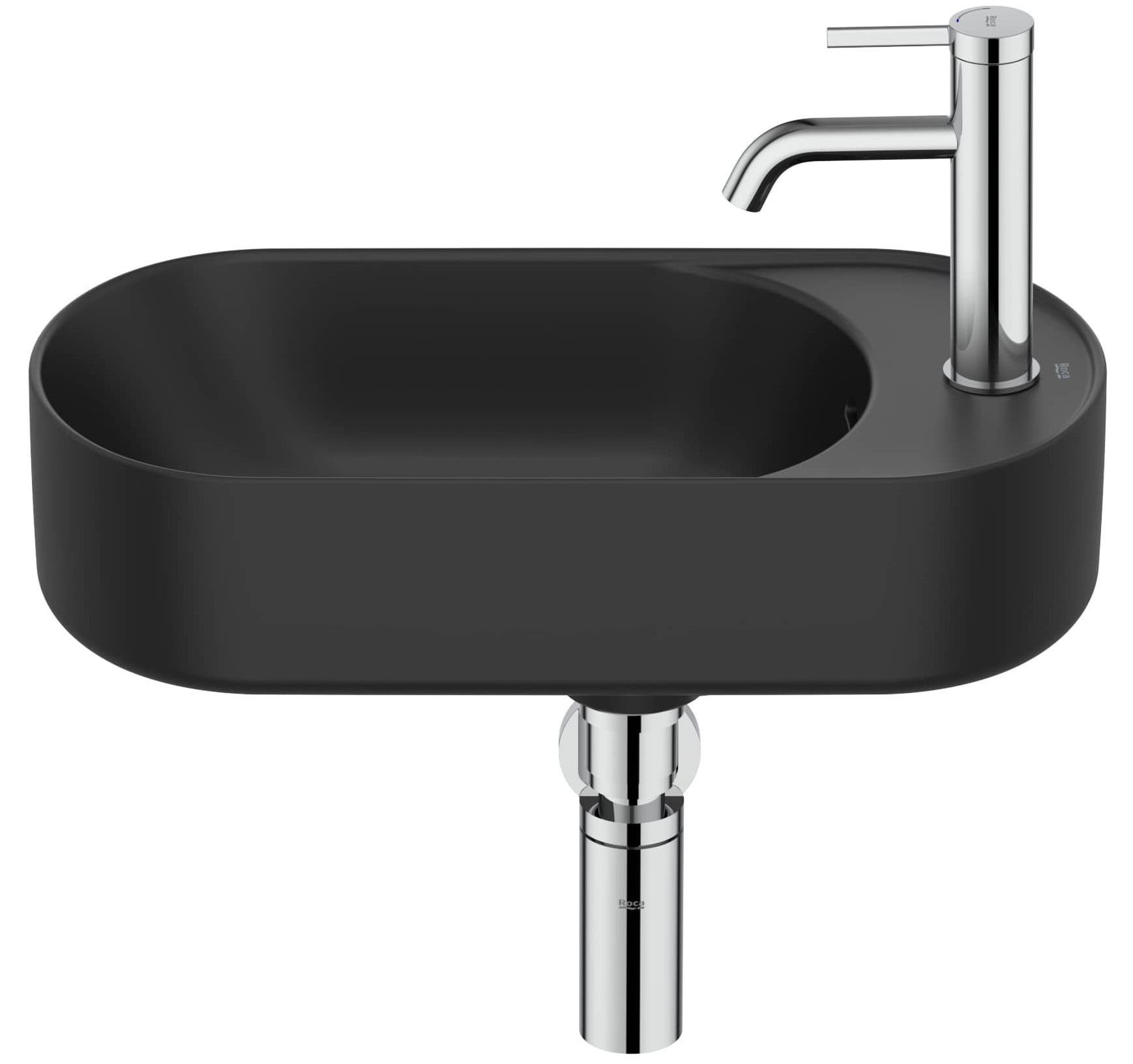 Roca Meridian lavoar 50x27.5 cm ovale clasică negru mat A327740080