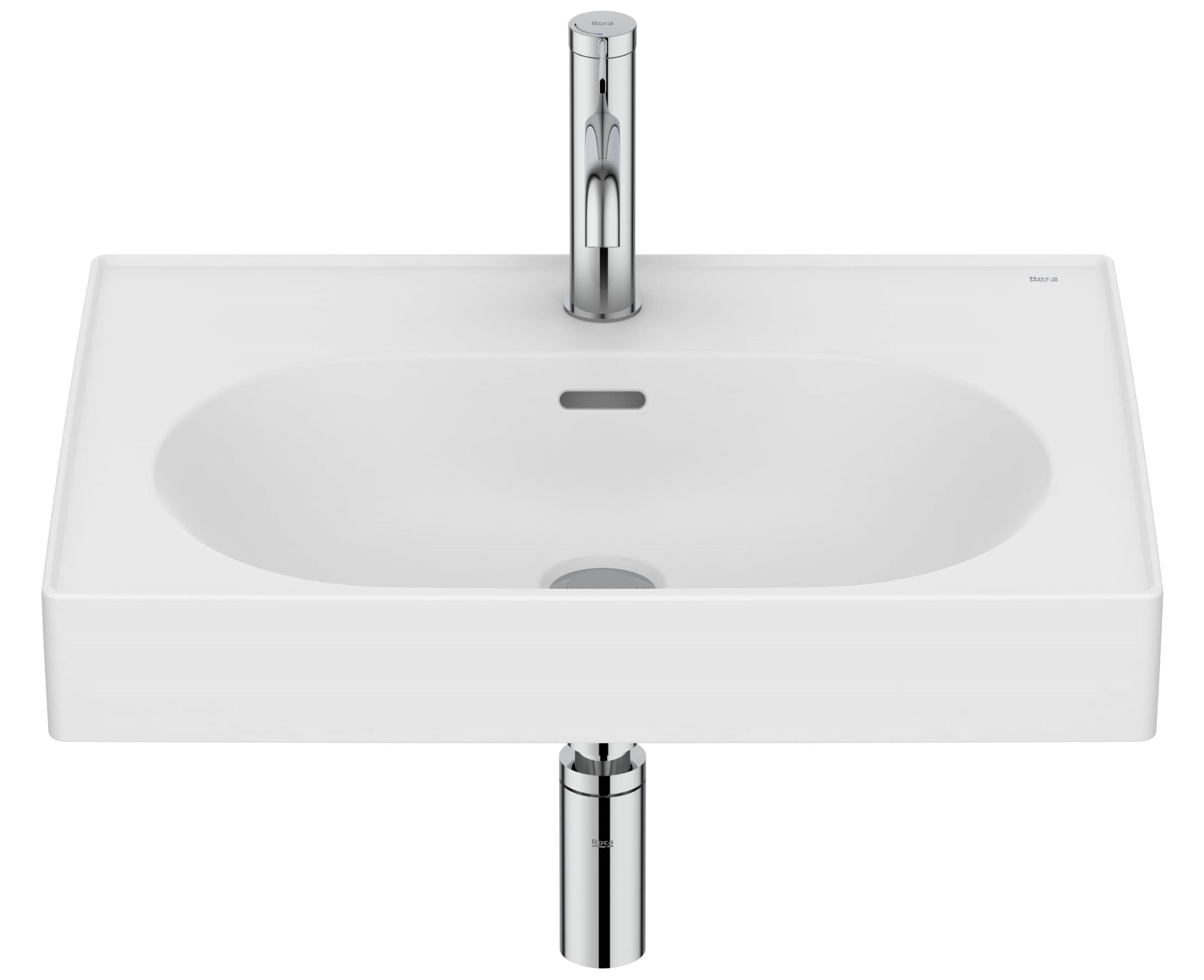 Roca Meridian lavoar 60x46 cm dreptunghiular clasică-mobilier alb A327742620