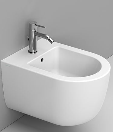 Ceramica Dolomite Mirto Round Short bideu agăţat alb D473641