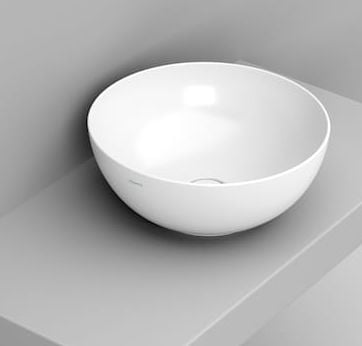 Ceramica Dolomite Noemi lavoar 44x44 cm rotund de blat alb luciu D310601