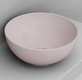 Ceramica Dolomite Noemi lavoar 44x44 cm rotund de blat roz mat D310665